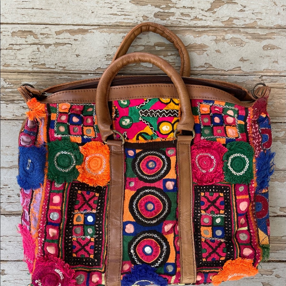 Bohemian vintage fabric crossbody!! Stunning !